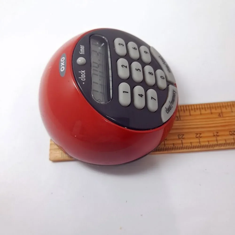 OXO soft works‎ Red Digital Timer kitchen egg alarm LCD Display Buttons WORKS